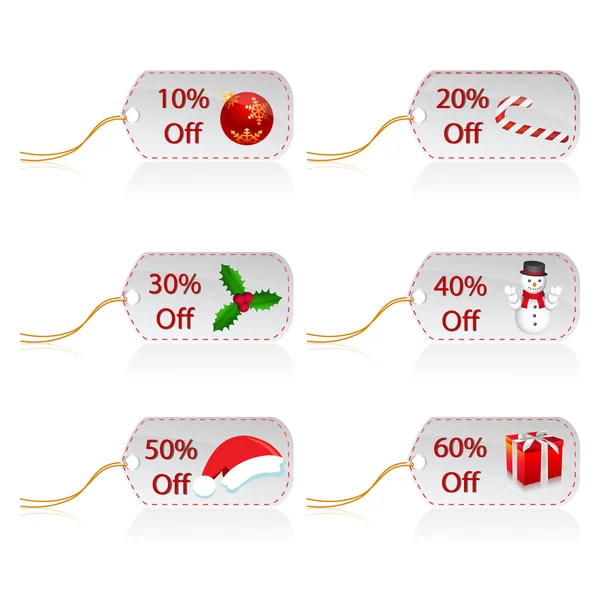 Etiquetas venta de Navidad — Foto de Stock