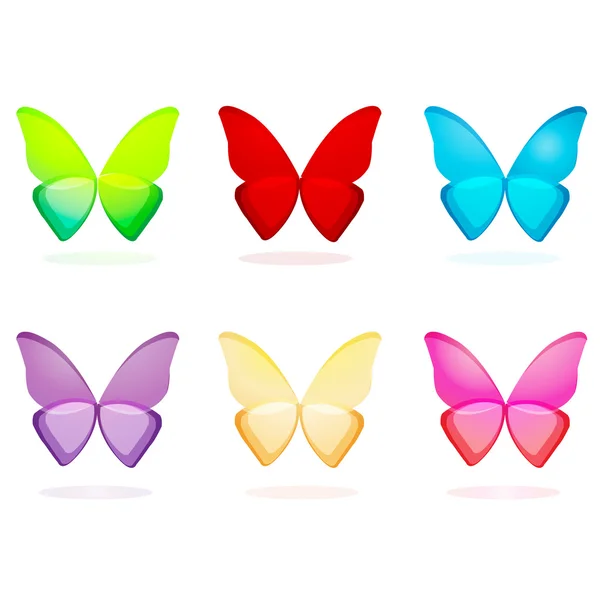Reihe von Schmetterlingen — Stockfoto