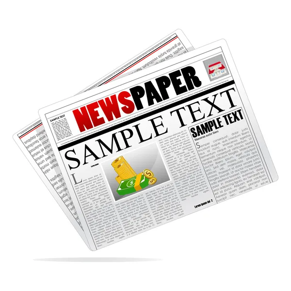 Illustration of newspaper on white — Stock Photo, Image