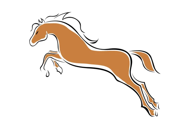 Иллюстрация лошади на белом — стоковое фото