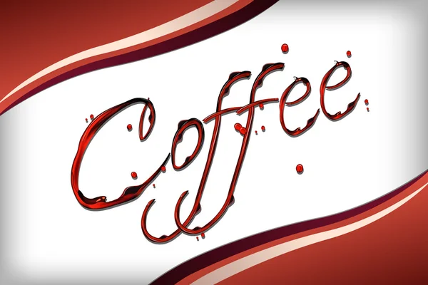 Kaffee-Text mit geschmolzener Schokolade — Stockfoto