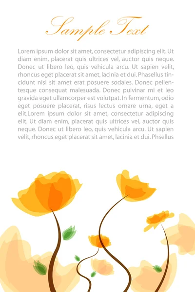 Floral tekst sjabloon — Stockfoto