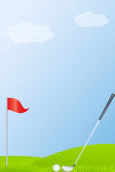 Golf stick and golf ball — Stock Photo, Image