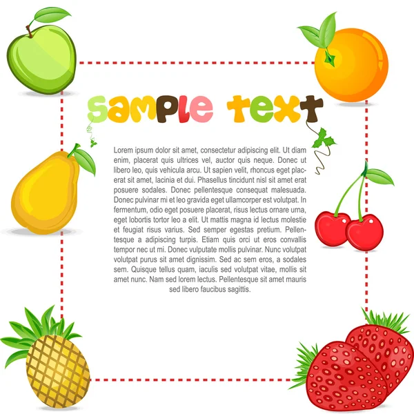 Fruity text template — Stock Photo, Image