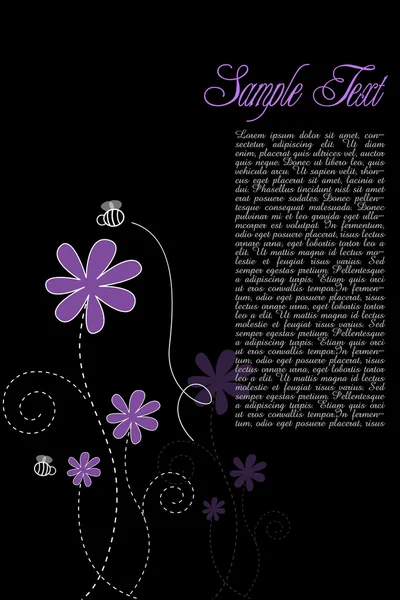 Floral text template — Stock Photo, Image