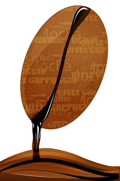 Dripping coffee bean — Stock Photo, Image