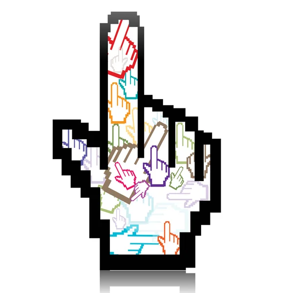 Kéz alakú az egérmutató — Stock Fotó