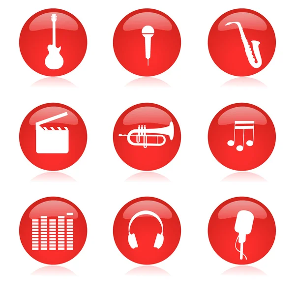 Music icon set — Stock Photo, Image