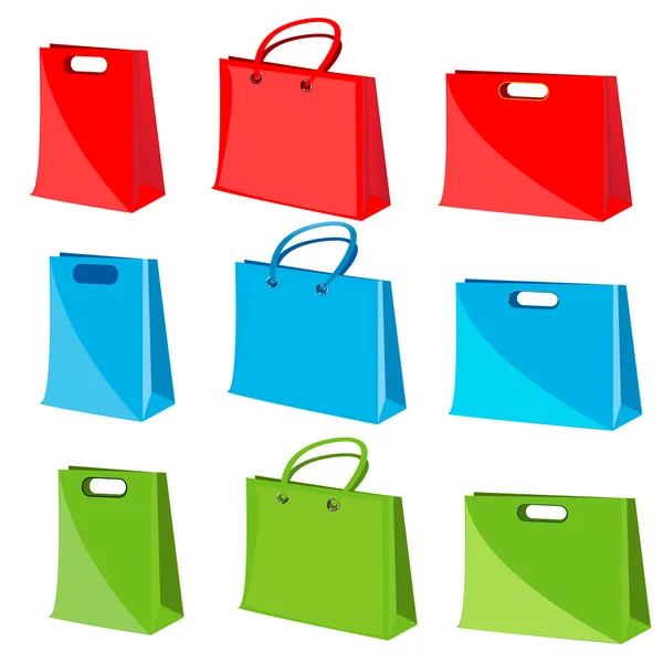 Samling av shopping väska — Stockfoto