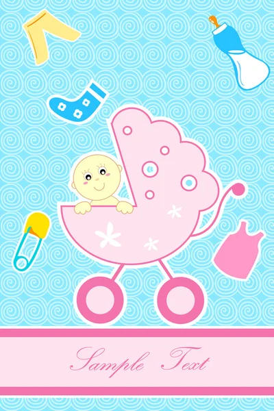 Bebê em carrinho de bebé — Fotografia de Stock