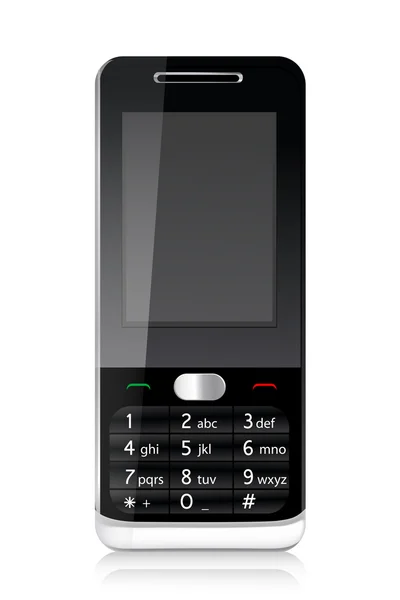 Мобільний телефон на білому — стокове фото