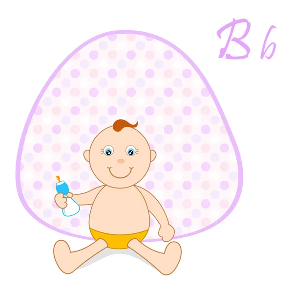 B 为婴儿坐的 — 图库照片