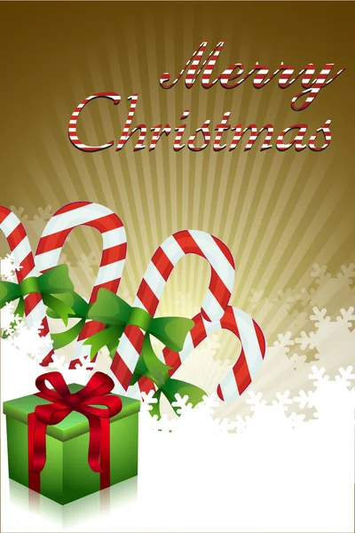 Veselé Vánoce s dárky a cukroví — Stock fotografie