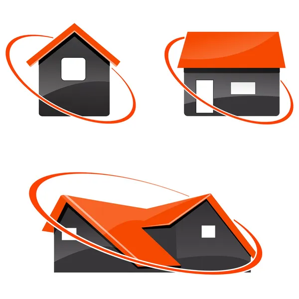 Abbildung verschiedener Home-Ikonen — Stockfoto