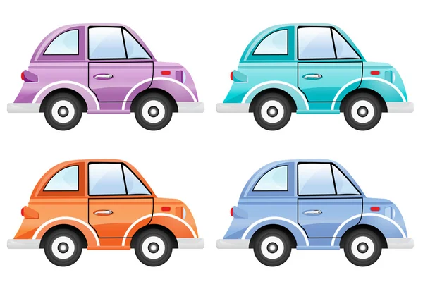 Conjunto de carros coloridos — Fotografia de Stock