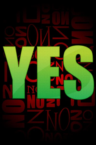 Illustration of yes text — Stock Photo, Image