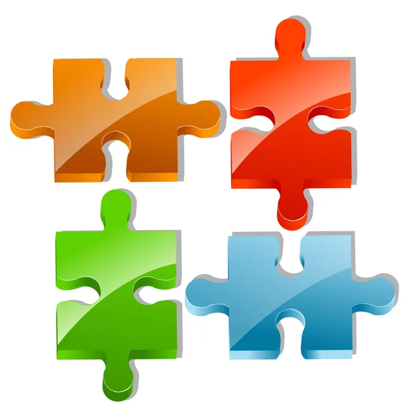 Pieces of jigsaw puzzle — Stock Photo, Image