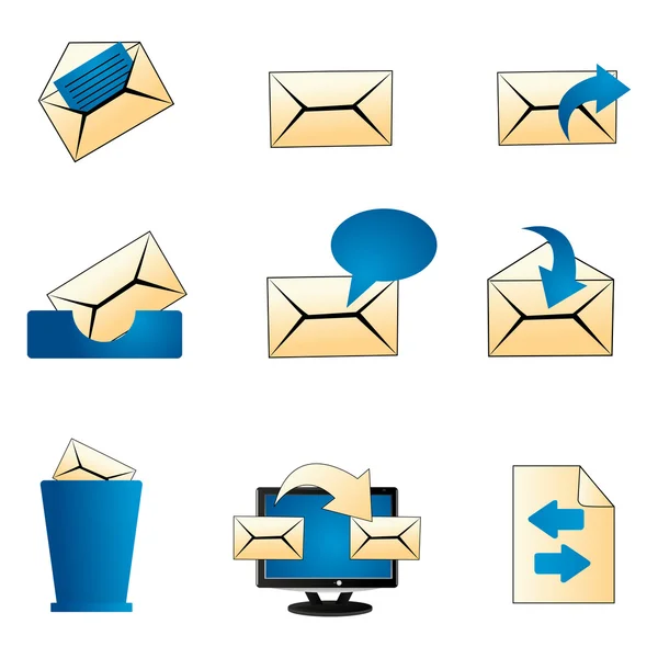Mailing icons — Stock Photo, Image