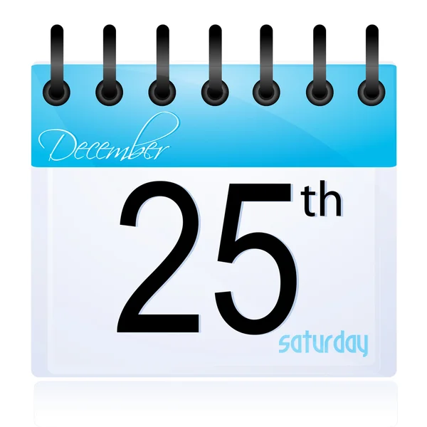 Kalender pagina voor 25 december — Stockfoto