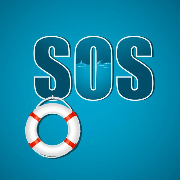 Иллюстрация SOS — стоковое фото