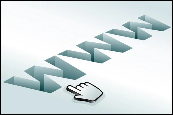 Www a kéz alakú mutatót — Stock Fotó