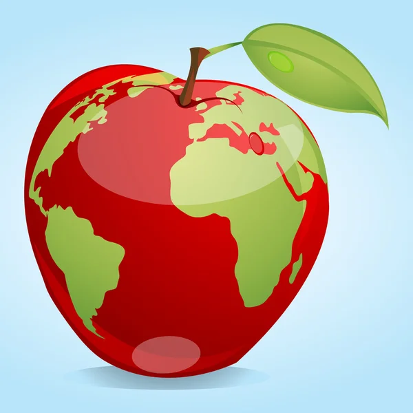Globální jablko — Stock fotografie