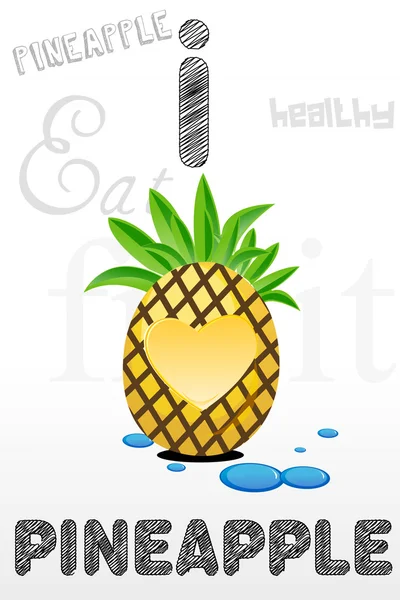 I love pineapple — Stock Photo, Image