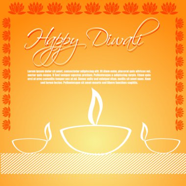 Diwali card clipart