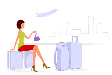 Journey lady clipart