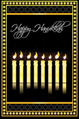 Happy hanukkah card clipart