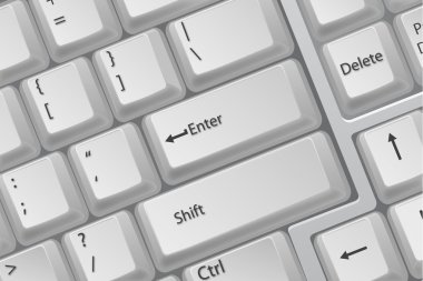 Closeup of keyboard keys clipart