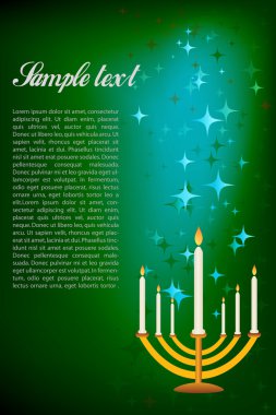 Hanukkah card clipart