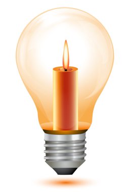 Candle bulb clipart