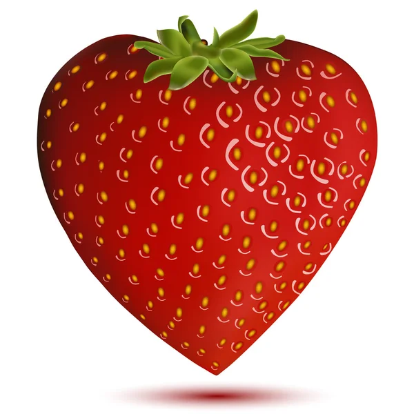Hjärtat jordgubb — Stockfoto