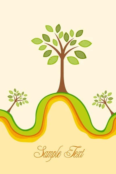 Trees illustration background — Stock Photo, Image