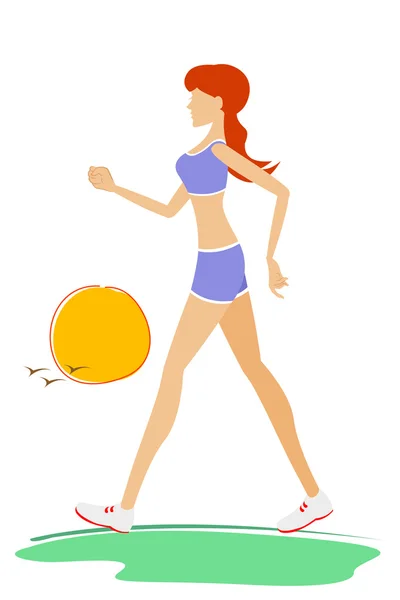 Exercise lady — Stock Photo, Image