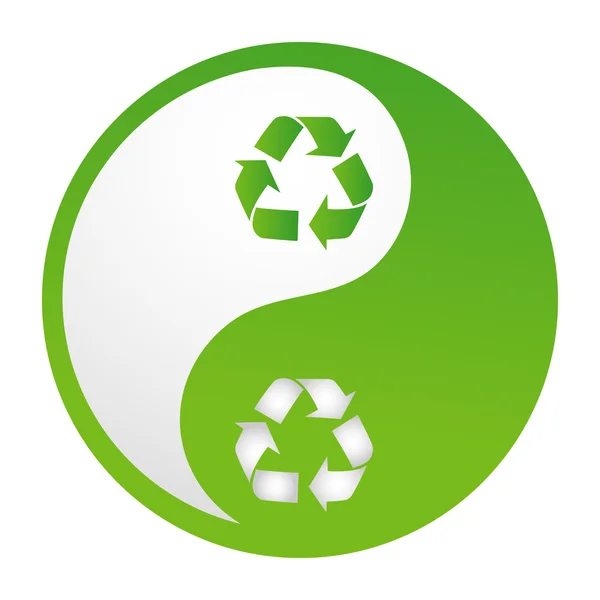 Recycle yinyang — Stockfoto