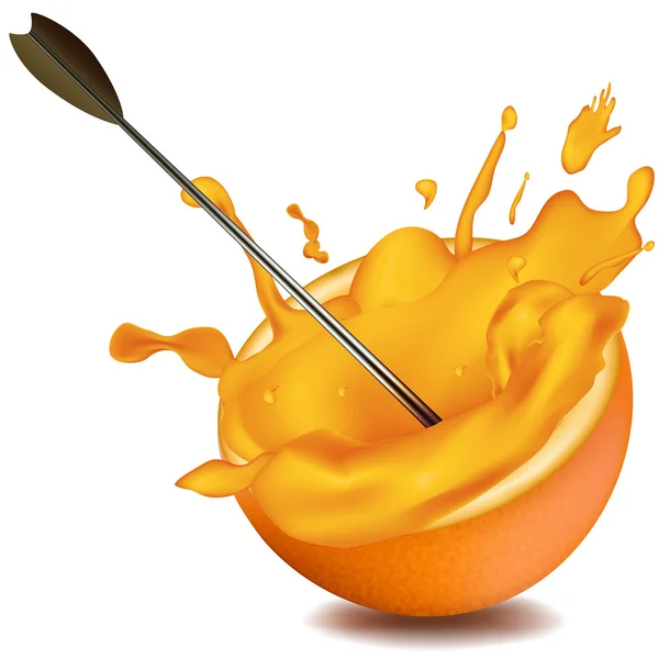 Uma seta batendo laranja — Fotografia de Stock