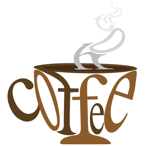 Koffie met tekst — Stockfoto