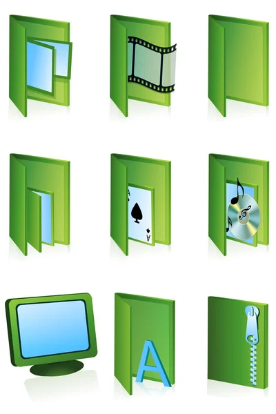 Different folder icons — Stock Photo, Image