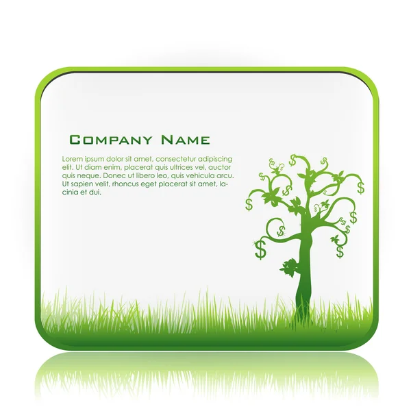 Business template with money tree — Stock Photo, Image