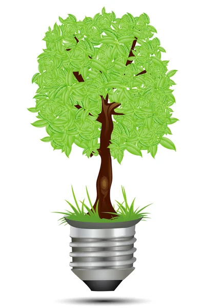 Träd på lampa innehavaren — Stockfoto