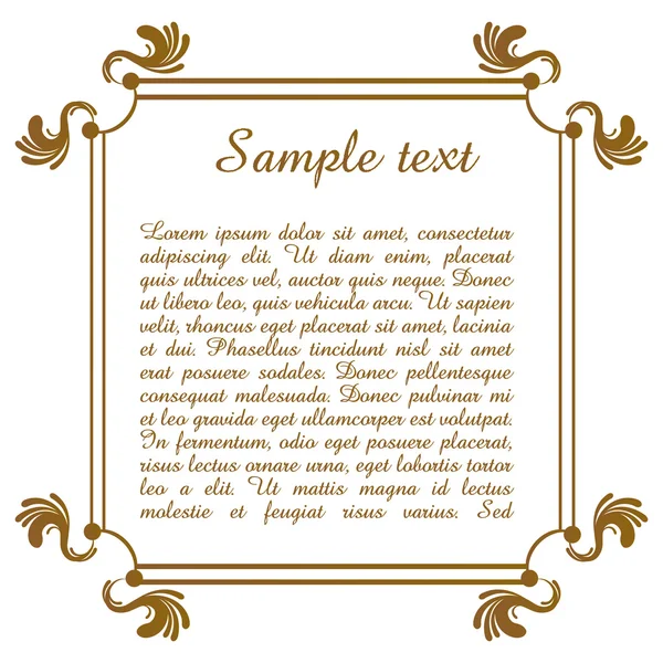 Text template with floral frame — Stock Photo, Image