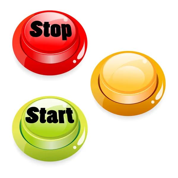 Inicio botón de parada — Foto de Stock