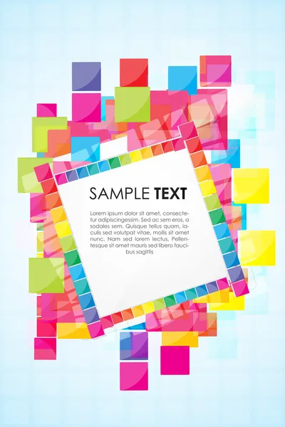Text šablona s barevnými bloky — Stock fotografie