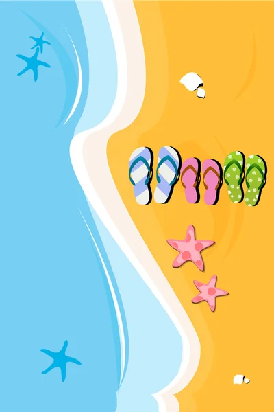 Pláž pantofle — Stock fotografie