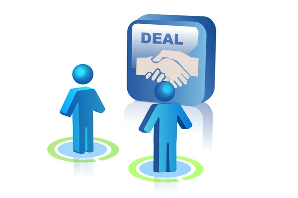 Illustration of deal between two — Stock Photo, Image