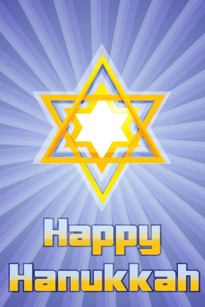 Happy hanukkah med Davidsstjärnan — Stockfoto