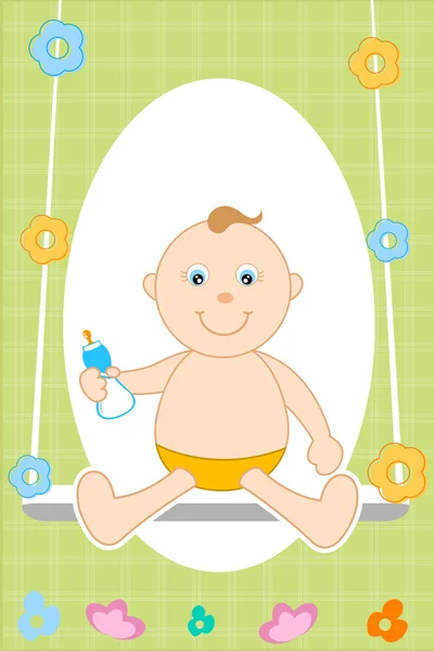 Baby in Schwung — Stockfoto