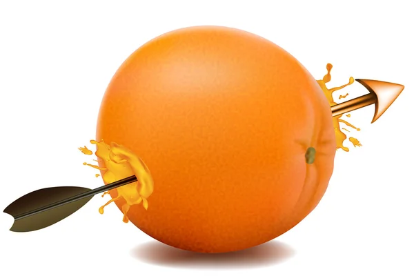 Freccia che attraversa arancione — Foto Stock